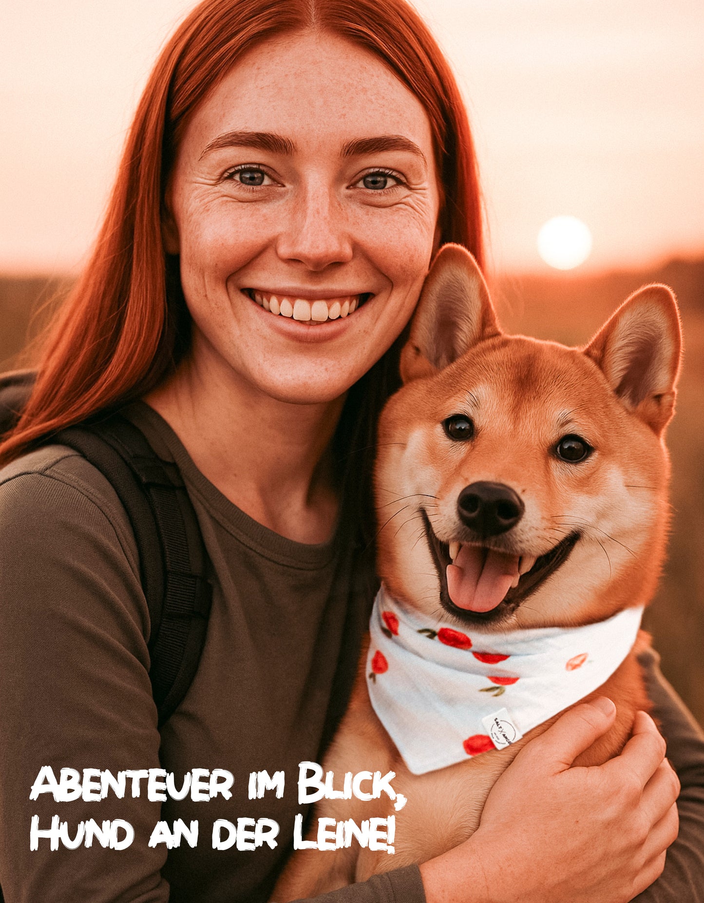 Fruchtige Dogwear für den Sommer: Hundehalstuch „Peach“ aus Bio-Musselin. Jetzt stilvolle Halstücher & Dogwear kaufen – handgemacht & leicht zu tragen.