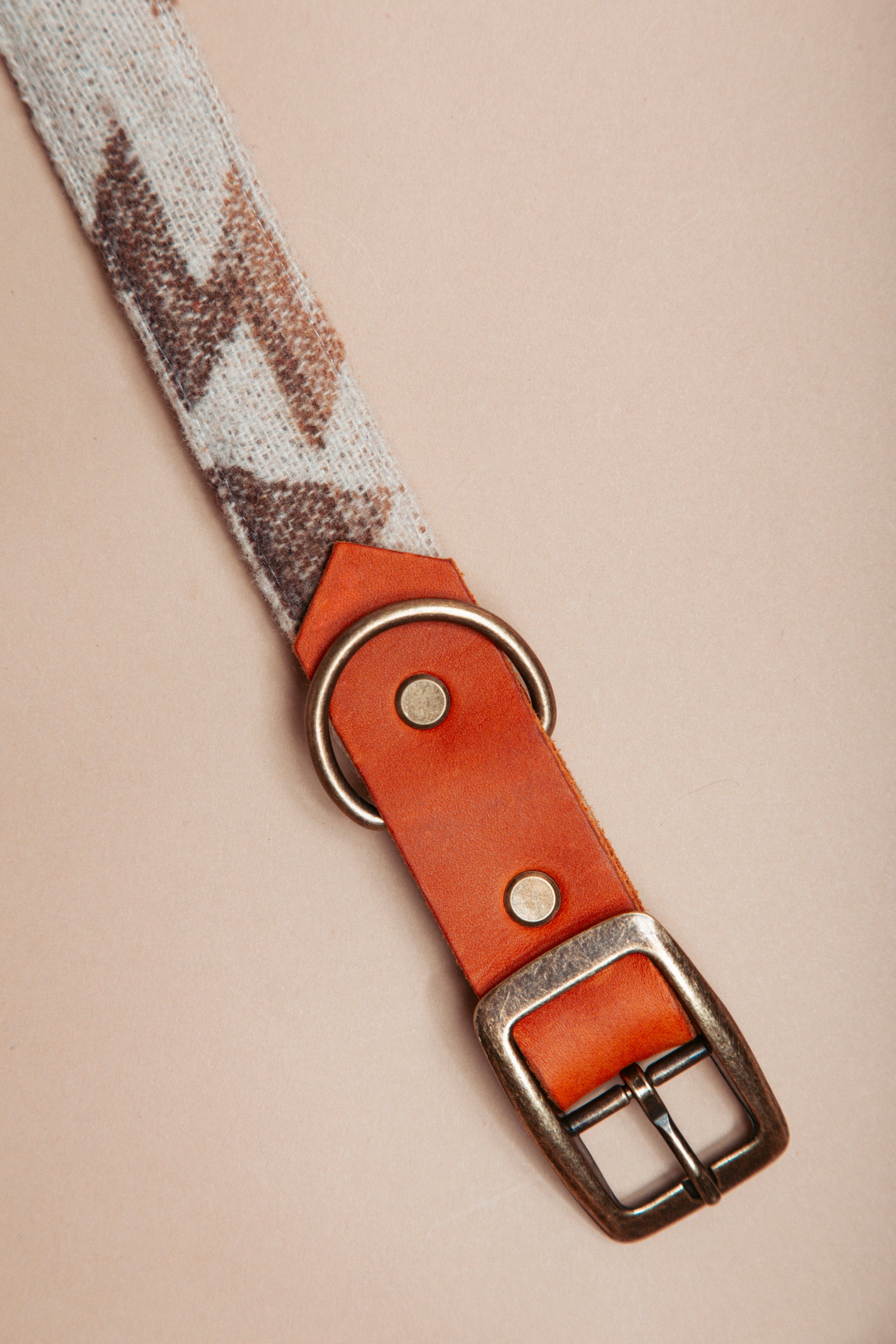 „Robustes, handgemachtes Hundehalsband aus  reissfestem Gurtband veredelt mit Baumwollstoff und weichem Fettleder  im beliebten Bohostil mit Ethnomuster – langlebige, stylische Dogwear. Das Hundezubehör für deinen Alltag oder dein nächstes Abenteuer! 