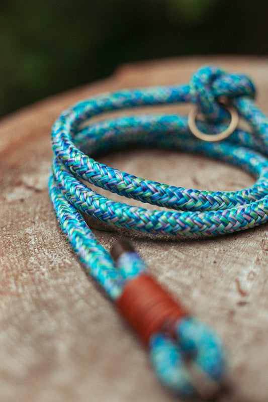 Seilstück Nordic Trail | Multifunktionale Leine aus Paracord & Leder | Mix & Match