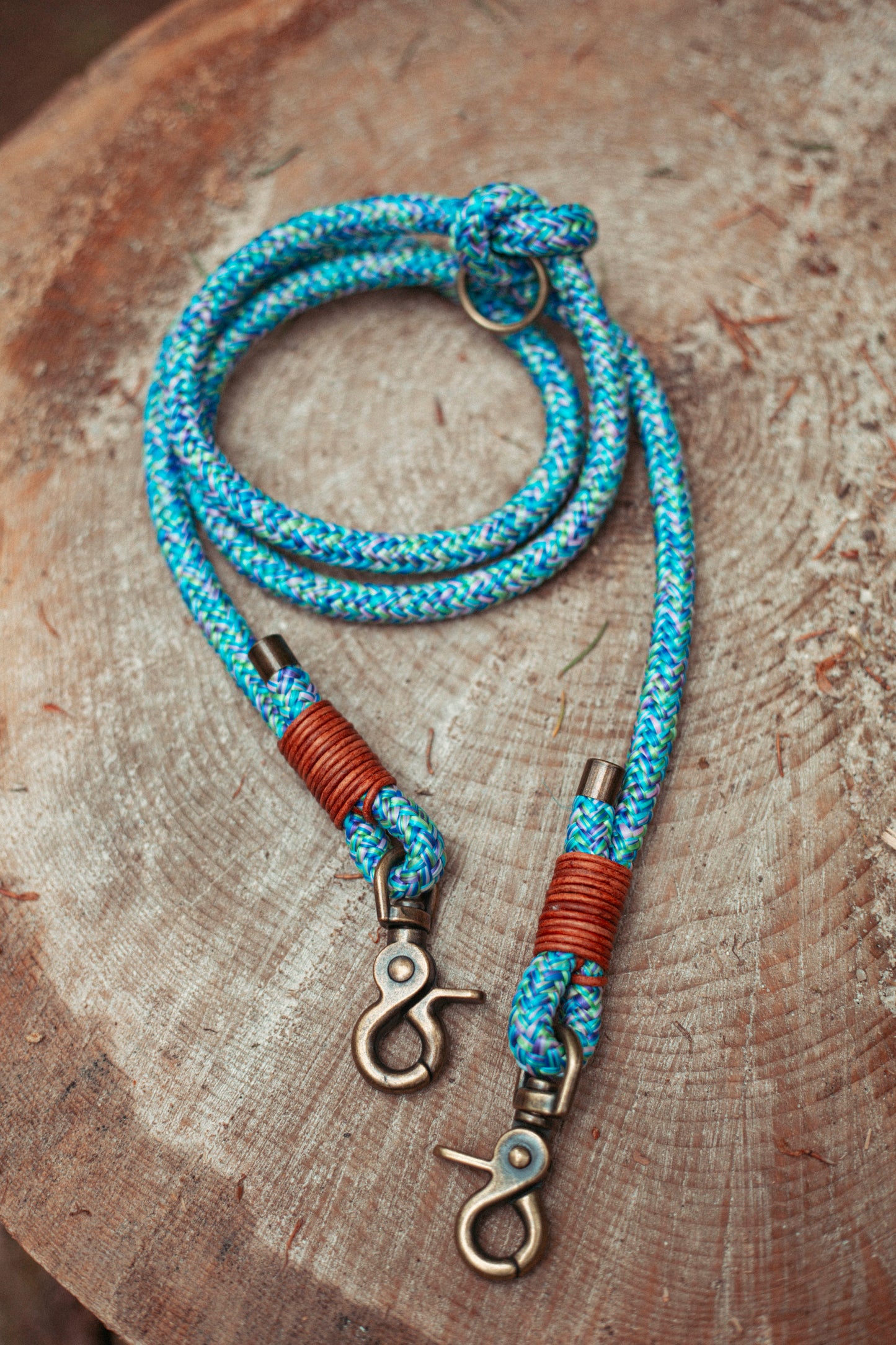 Seilstück Nordic Trail | Multifunktionale Leine aus Paracord & Leder | Mix & Match